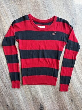 Y2K HOLLISTER STRIPES preppy babydoll sweater S